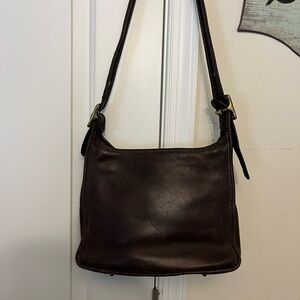 Vintage Coach Brown Leather Shoulder Bag